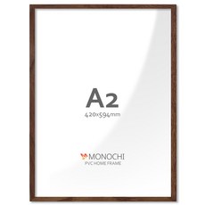 모노치 PVC 프레임 홈 인테리어 액자 A2, 1개, 월넛