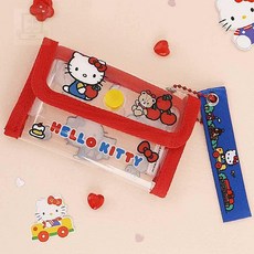 스토어-다유 카드정리지갑 헬로키티 투명 카드수납 미니지갑