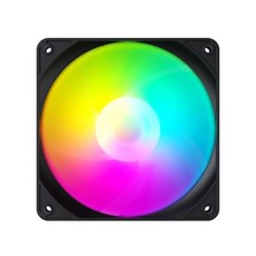 HELLY 120mm RGB 12V 4핀 정속 쿨링팬, 1개, 블랙