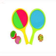 어린이 멀티캐치볼 세트 휴대용 양면라켓 공3개 야외 가족 놀이 휴대용 캐치볼, 1개