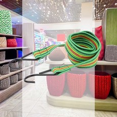 레인보우 컬러 납작 고리줄바 탄성로프 로프 밧줄 자전거줄 자전거끈, 1.8M