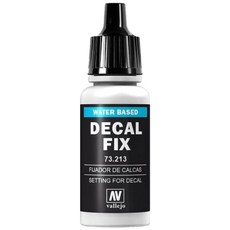 Acrylicos Vallejo AV 73213 水貼黏著劑 Decal Fix 17ml 模型水貼強化黏著, 詳見包裝