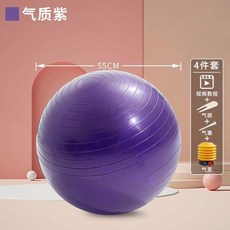 瑜伽球 加厚防爆 按摩健身球 兒童感統訓練 平衡球, 1個, 常規紫防爆球皮可用伍年,五十五CM建議身高一米五到一米六