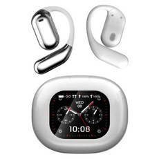 [AI 이어폰] 번역기 블루투스 5.4 실시간 양방향 음성 무선 헤드폰 사무실 여행 비즈니스, 01 Q16pro Silver, 01