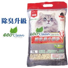 Eco Clean 艾可 豆腐砂 7L 結團力強 除臭, 1個, 條型-活性碳
