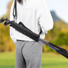 코스나인 미니 골프백 휴대용 하프백 쿼터백 골프채 가방, 블랙