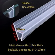 실리콘 고무 창 씰링 F U H 앵글 도어 방풍 및 방수 샤워 룸 패널 5M 6mm, 01 5M, 01 China Mainland, 01 h12