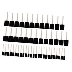 GHSHOP 폼 스폰지 목재 손잡이 페인트 브러시 세트 페인팅 도구 팩 50 스테인 딩 도구 DIY 얼룩 예술을위한 가벼운 페인트, 검은색, 1개