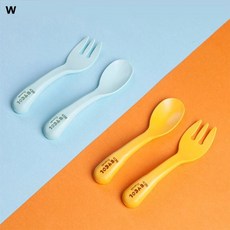 유아스푼포크 아이별프렌즈 베이비셀프 스푼포크 2개, 민트