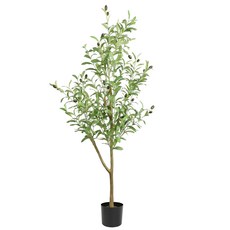 서치잇 올리브나무 120cm 프리미엄 대형 인조 조화나무 리얼한 실물감 인테리어 화분 집들이선물 개업축하 결혼선물 사무실 거실 카페 장식용 나무, 1개, 그린