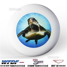 夏之星 嚴選 WFDF翼鯤Yikun專業極限飛盤 175g比賽團隊飛盤 戶外運動飛碟送袋, 栗色彩印海龜, 1個