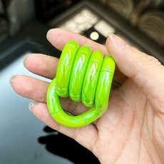 熱賣陶瓷系列扭扭樂寶石專注力訓練減壓神器小玩具tan解壓go, 陶瓷-電光綠, 1個