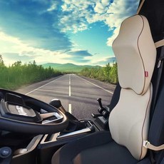 OG1 헤드레스트 차량용 목베개 트럭용 목쿠션 버스 트레일러 건설 차량 특수 차량 대형차 허리 지지대 메모리폼, 1개, 스타일 A 카키색 정장