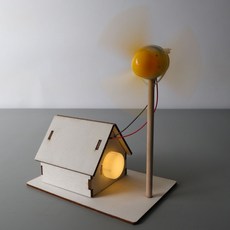 과학기트 문화센타 풍력 전력 에너지 실험세트 만들기 태양광키트 DIY 교구 관찰 과학, 1. 풍력 발전소 재료