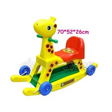 寶貝玩具屋 【運動】超可愛二合一小花鹿聲響搖搖馬VS助步車(滑步車)學步車台灣製, 1個