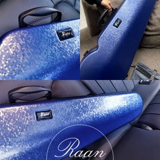 RAAN小提琴琴盒經典專業演奏超輕碳纖維抗摔防水耐磨時尚品質音樂 小提琴盒 超輕琴盒 三角盒 提琴盒 提琴箱 小提琴三角, 波光藍（4/4，3/4通用1/2留言）, 1個