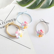 스마일 캔디플라워 머리끈