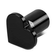 NRG Innovations NRG-DB-H003BK 6061 알루미늄 하트 E-브레이크 드리프트 버튼 혼다 시빅/CRX/델 솔과 호환되는 핸드 브레이크 레버 버튼 블랙