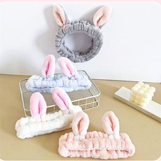 진짜산타 토끼 세안밴드 세안머리띠, 블루