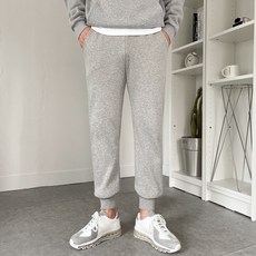 男款刷毛彈性鬆緊帶運動慢跑褲