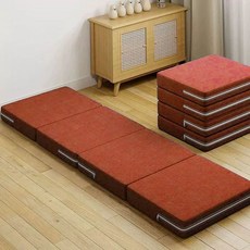 탄탄한 토퍼매트리스 침대 4단 표면패드 패드 80x200x50 수면 제품 매트 지지력 접이식 바닥매트리스 바닥, 1.자몽 오렌지 0.7x2m 5cm