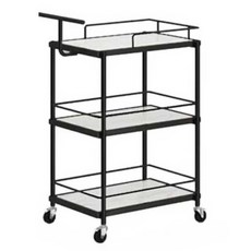 와인 트롤리 이동식 레스토랑 업소용 식당 서빙 카트 45x30x75, 1개, 69x38x90 금색+호두