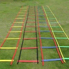 휴대용 축구 스텝 훈련용 긴 사다리 대형 풋워크 트레이닝 래더 간격 조절 택1, 5M, 1개