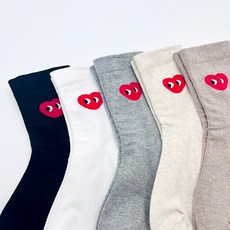 국내생산 여성 무압박 하트 임산부 발목 조임없는 양말 5켤레, 오트밀 5켤레