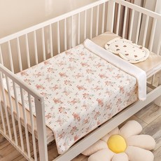 GoGraphy 現貨 隔尿墊 軟尿布 可機洗 防水尿布墊 精梳棉 月經墊 姨媽墊 生理墊 產褥墊, 80x120小鹿松鼠款, 1個