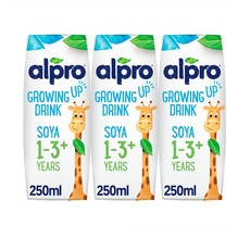 Alpro Soya Growing Up Long Life Drink알프로 소야 그로잉 업 어린이 음료, 12개, 250ml