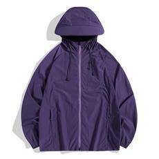 夏季戶外防曬衣女-冰絲涼感防曬服外套, 男女同款-深紫色,3XL【175-195】, 1個