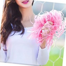 응원 치어리더 폼폼이 손잡이 수술 운동회 행사 파티 데코 장식 소품 세트, 1개, 색상랜덤_소형 4p