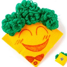 도형뽀글이인형뺏지5개 어린이만들기키트