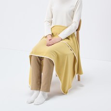 [무인양품] 기모 니트 하프 담요 라이트머스터드 80x130cm
