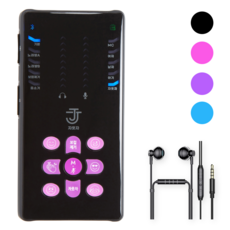 자웃자 방송용 오디오 인터페이스 휴대용 충전식 스마트폰 라이브 방송 녹음 에코 PC겸용, 핑크, C타입 (갤럭시/신형 아이폰)