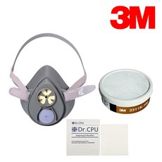 3M 면체마스크 단구형 세트 3200CN + 3311K-100+마스크소독용 알콜솜2매, 1세트
