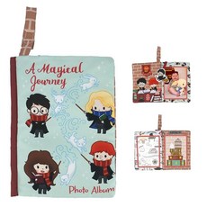 Kids Preferred 해리 포터 아기 사진 메모리 앨범 주름진 부드러운 감각 책 아기를 위한 부드러운 원단 15.2 x 15.2cm(4 x 6인치) 사진 3장 보관