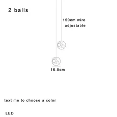 이탈리아 디자인 크리 에이 티브 LED 펜던트 조명 다채로운 샹들리에 홈 장식 다이닝 룸 침실 아일랜드 바, 04 2 pcs, 03 dimmable