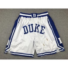 NBA 저스트 돈 듀크 대학 로고 자수 지퍼 포켓 볼 팬츠 반바지