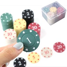 별봄팩토리 숫자형 포커칩 100p 케이스포함