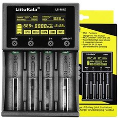 LiitoKala Lii-M4 Lii-M4S 智能充電器 USB Type-C接口 電池容量檢測 鋰電池 鎳氫電池 四槽獨立, 1個