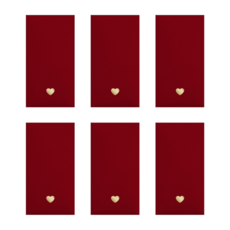 어센드원 하트 세뱃돈 명절 용돈 봉투 고급 재물복 행운, 6개, 고급레드