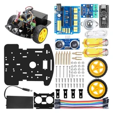 TSCINBUNY Arduino 프로그래밍 학습 및 기술 개발을 위한 스마트 스타터 로봇 키트 완전한 키트 자동화 2WD, 01 Starter Robot Kit, 1개