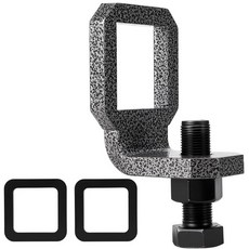 5.1cm(2인치) 딸랑이 방지 히치 클램프 튼튼한 스틸 스태빌라이저 및 타이트너 소음기 패드 2개 소음 감소 부식 방지를 위한 블랙 텍스처 파우더 코팅 158699