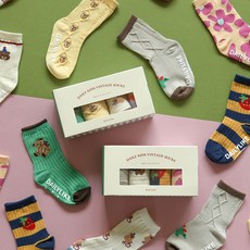 데일리라이크 데일리 키즈 빈티지 삭스 4P 세트 03-04 S/M/L/XL