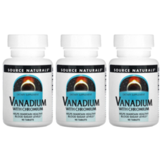 Source Naturals 크로뮴 함유 바나듐 90정, 3개