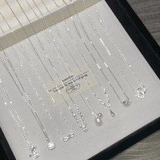 바리바리 담수 진주 목걸이 여성용 심플 쇄골 체인 고급스러운