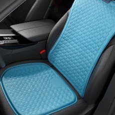 자동차 앞좌석 등받이 방석 세트 여름 통풍 냉각 젤 쿨링 시트 차량 내부 더위, 1개, 그레이 1세트