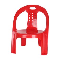 컬러풀 스마트 키즈의자 플라스틱 간이의자 등받이 낮은 유치원 어린이, 레드, 1개