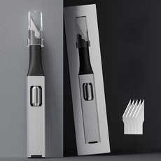 디아트 디자인 공예칼 다목적 정밀나이프(칼날6개)세트, 2개, 실버